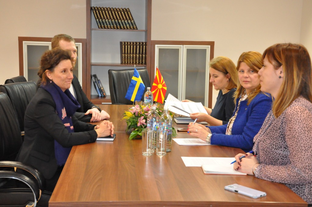 Одржана протоколарна средба со шведската амбасадорка Ами Ларсон